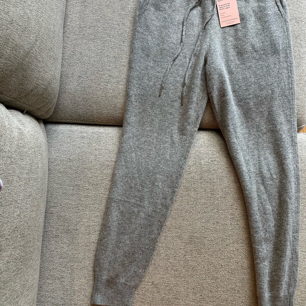 NWT- Quince Grey Cashmere Pants